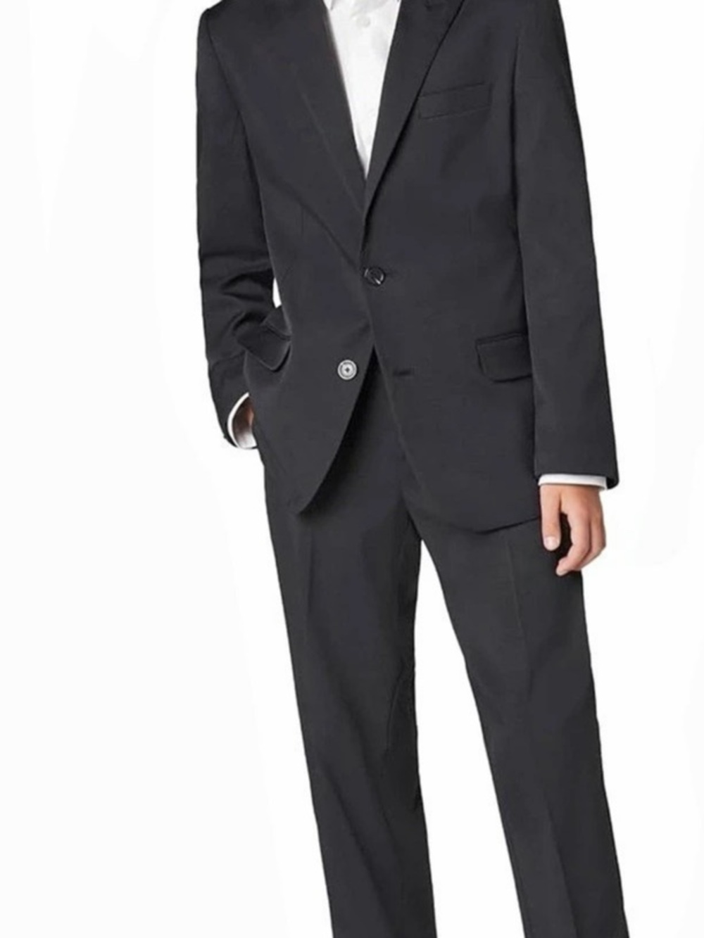 Calvin Klein Boys 2-Piece Suit Jacket Black Size 18